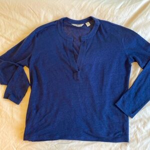 Vinyard vine slub top blue small new with no tags
